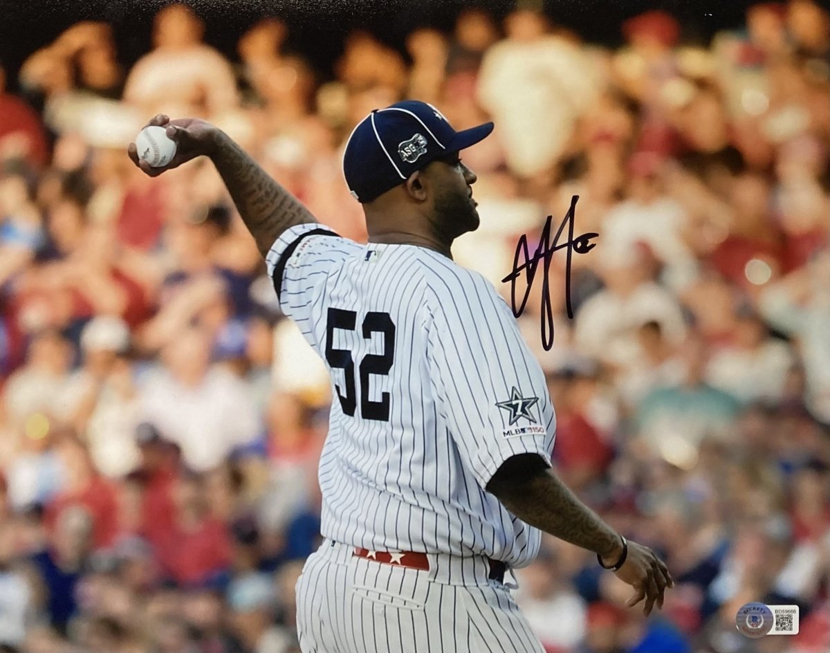 CC Sabathia Signed 11x14 New York Yankees First Pitch Photo BAS - Sports Integrity