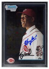 Aroldis Chapman Signed Reds 2010 Bowman Chrome Prospects Rookie Baseball Trading Card #BCP10