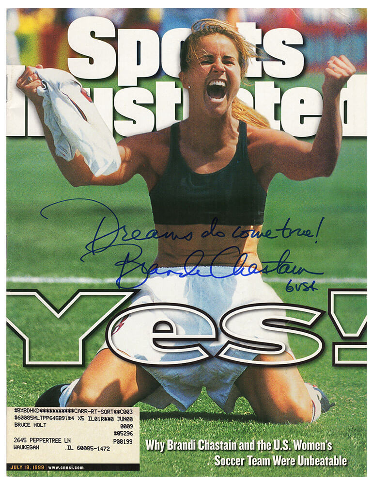 Brandi Chastain Signed Sports Illustrated July 19, 1999 Original Magazine w/Dreams Do Come True!