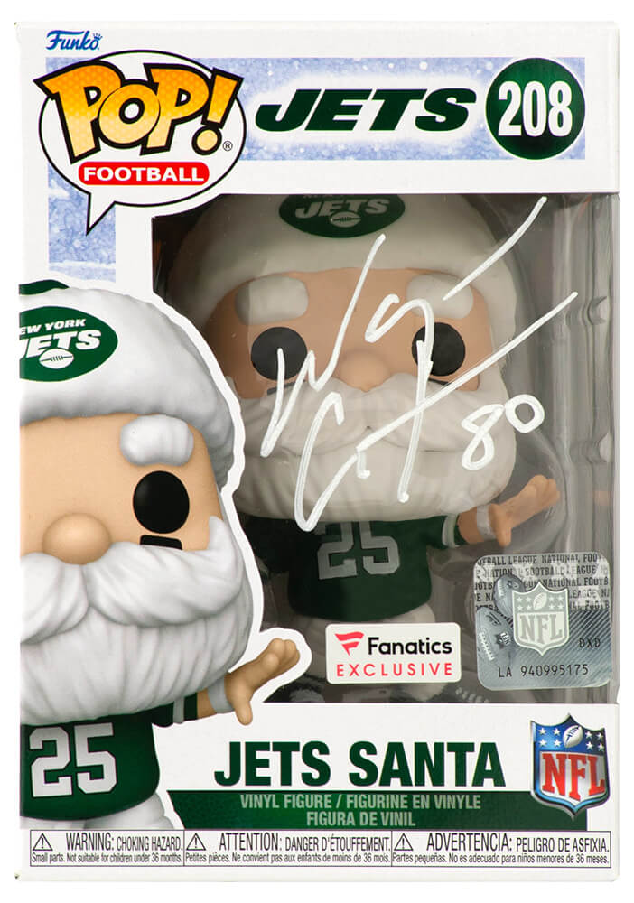 Wayne Chrebet Signed New York Jets 'SANTA' Funko Pop Doll #284