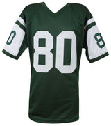 Wayne Chrebet Signed Green Custom Football Jersey