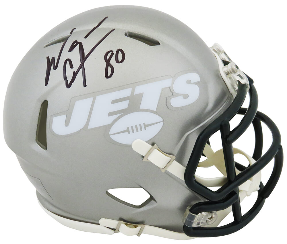 Wayne Chrebet Signed New York Jets FLASH Riddell Speed Mini Helmet