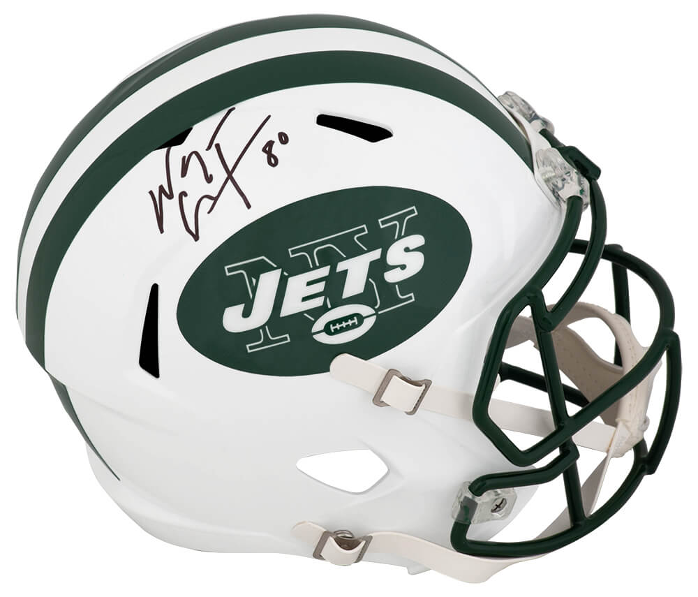 Wayne Chrebet Signed New York Jets Throwback White Riddell Full Size Speed Replica Helmet