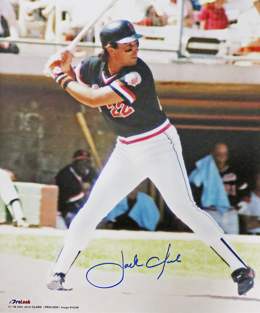 Jack Clark Signed San Francisco Giants Batting Action 16x20 Photo