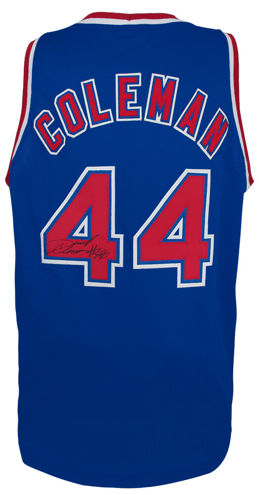 Derrick Coleman Signed Blue Custom Basketball Jersey