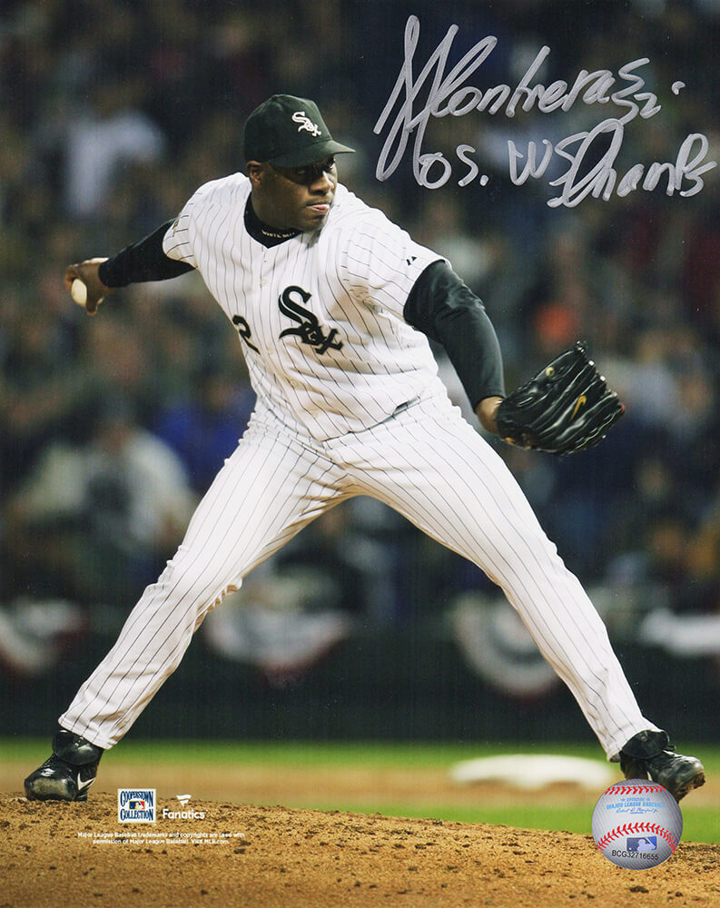 Jose Contreras Signed Chicago White Sox 2005 World Series 8x10 Photo w/05 WS Champs