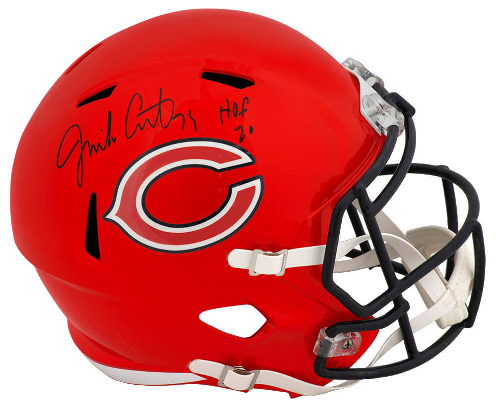 Jim Covert Signed Chicago Bears FLASH Riddell Full Size Speed Replica Helmet w/HOF'20