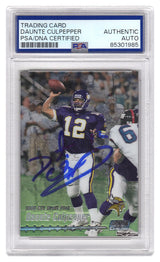 Daunte Culpepper Signed Vikings 1999 Stadium Club Chrome Rookie Football Card #119 (PSA Encapsulated)