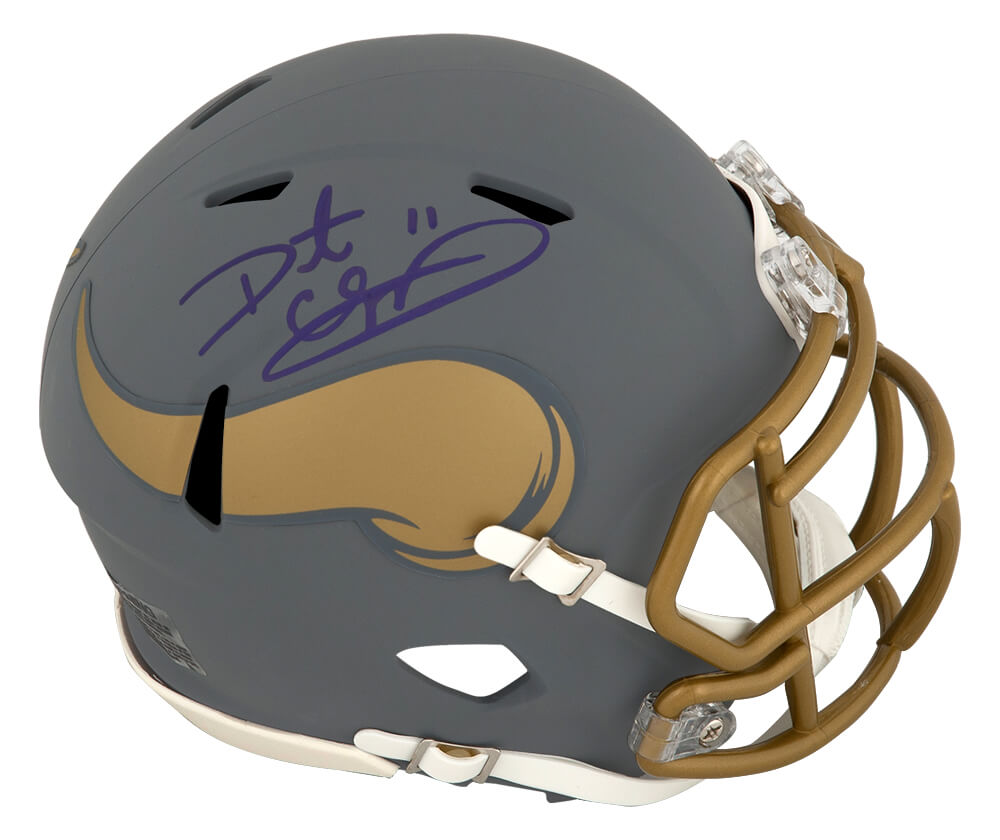 Daunte Culpepper Signed Minnesota Vikings SLATE Riddell Speed Mini Helmet