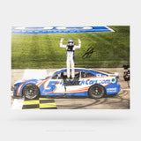 Kyle Larson Signed 2024 AdventHealth 400 .001 Win Celebration 22x32 Canvas Photo (PA)