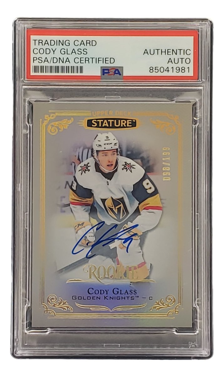 Cody Glass Signed 2020 Upper Deck #200 Vegas Golden Knights Rookie Card PSA/DNA - Sports Integrity