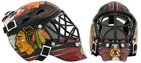 Scott Darling Signed Chicago Blackhawks Mini Hockey Goalie Mask w/2015 SC Champs