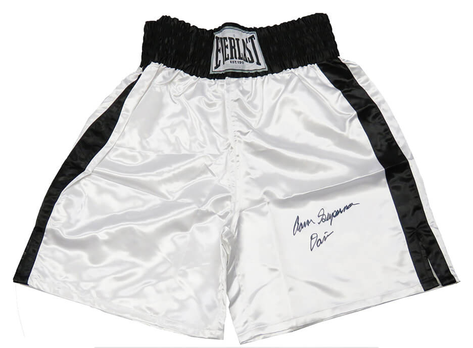 Aaron Davis Signed Everlast White Boxing Trunks w/Superman