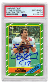 Steve Deberg Signed Tampa Bay Buccaneers 1986 Topps Football Trading Card #373 - (PSA Encapsulated)