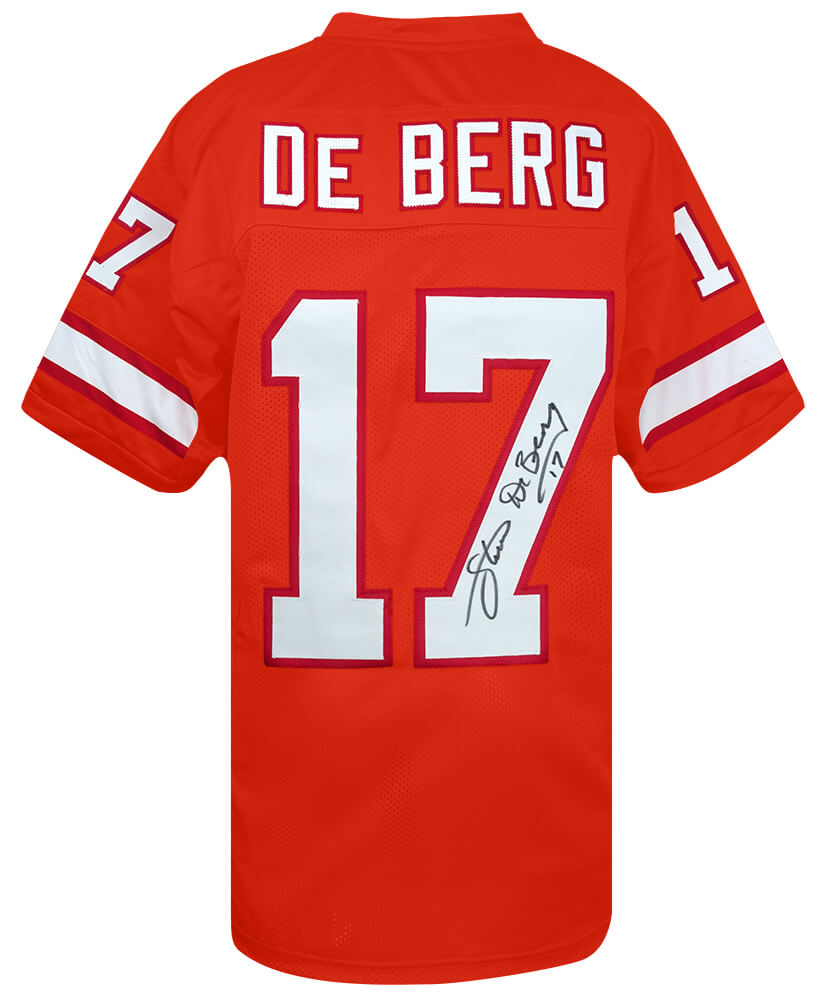 Steve DeBerg Signed Orange Throwback Custom Football Jersey