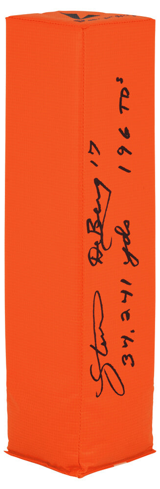 Steve DeBerg Signed BSN Orange Football Endzone Pylon w/34,241 Yds, 196 TDs