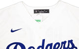 Los Angeles Dodgers Mookie Betts Autographed White Nike Jersey Size XL Beckett BAS QR Stock #220613