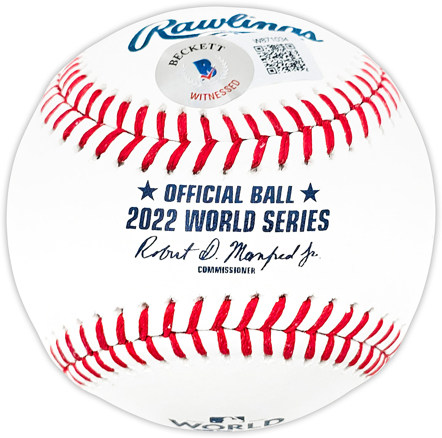 Kyle Tucker Autographed Official 2022 World Series Logo MLB Baseball Houston Astros "2022 WS Champs" Beckett BAS Witness Stock #220571