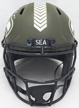 Jaxon Smith-Njigba Autographed Seattle Seahawks Camo Brown Full Size Replica Speed Helmet Fanatics Holo Stock #220844