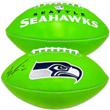 Jaxon Smith-Njigba Autographed Seattle Seahawks Green Logo Football Fanatics Holo Stock #220854