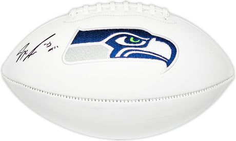 Jaxon Smith-Njigba Autographed Seattle Seahawks White Logo Football Fanatics Holo Stock #220855