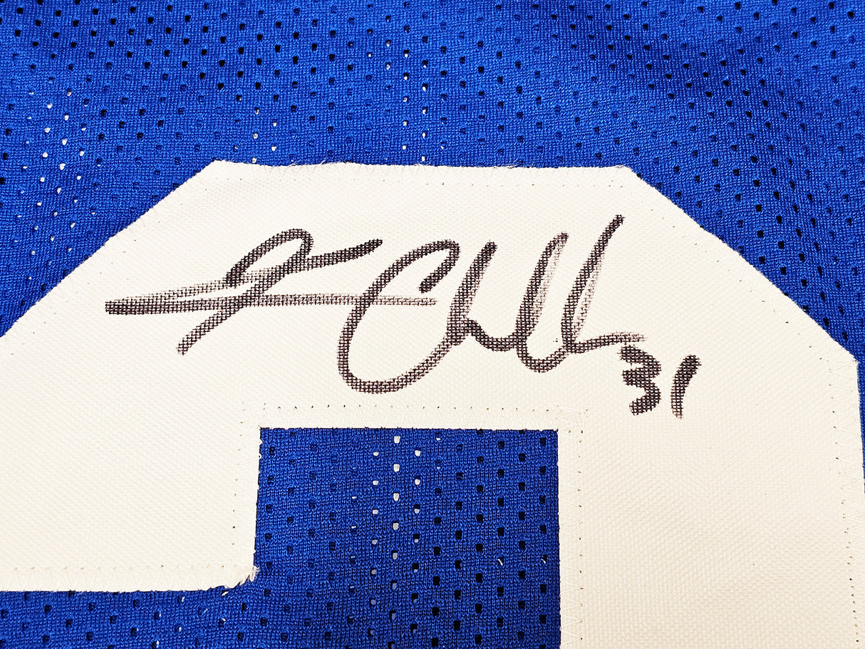 Seattle Seahawks Kam Chancellor Autographed Blue Throwback Jersey MCS Holo Stock #220829