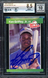 Ken Griffey Jr. Autographed 1989 Donruss The Rookie's Rookie Card #3 Seattle Mariners BGS 8.5 Auto Grade Gem Mint 10 Beckett BAS #14727817