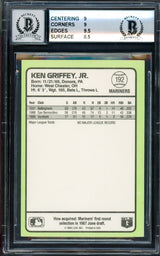 Ken Griffey Jr. Autographed 1989 Donruss Rookie Card #192 Seattle Mariners BGS 9 Auto Grade Gem Mint 10 Beckett BAS #14727814