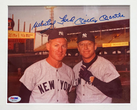 Mickey Mantle & Whitey Ford Autographed Framed 8x10 Photo New York Yankees PSA/DNA #H41862