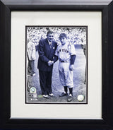 Yogi Berra Autographed Framed 8x10 Photo New York Yankees With Babe Ruth MLB Holo #MT00682116