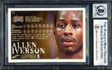 Allen Iverson Autographed 1998-99 Hoops Card #70 Philadelphia 76ers Auto Grade Gem Mint 10 Beckett BAS Witness #17004973