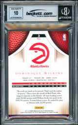 Dominique Wilkins Autographed 2012-13 Immaculate Collection Card #3 Atlanta Hawks Auto Grade Gem Mint 10 "HH Film" #66/99 Beckett BAS Witness #16866593