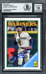 Julio Rodriguez Autographed 2023 Topps 35th Anniversary Card #2T88-32 Seattle Mariners Auto Grade Gem Mint 10 Beckett BAS #17040733