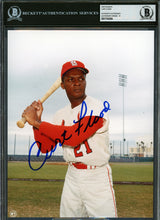 Curt Flood Autographed 8x10 Photo St. Louis Cardinals Auto Grade Gem Mint 10 Beckett BAS #17042084