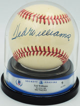 Ted Williams Autographed Official AL Baseball Boston Red Sox Auto Grade Mint 9 Beckett BAS #17042301