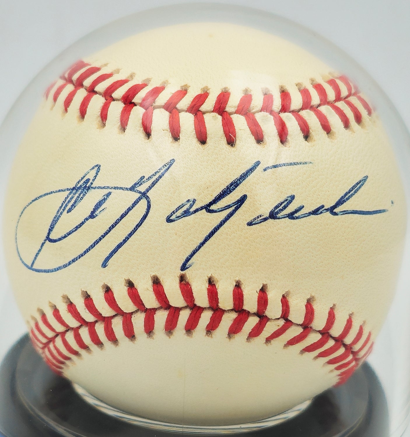 Carl Yastrzemski Autographed Official AL Baseball Boston Red Sox Auto Grade Mint 9 Beckett BAS #17042277