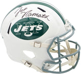 Joe Namath Autographed New York Jets White 1965-77 Throwback Full Size Speed Replica Helmet PSA/DNA Stock #235426