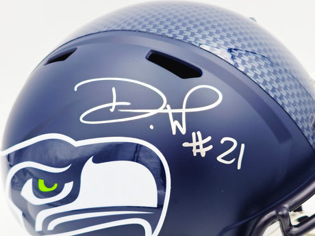 Devon Witherspoon Autographed Seattle Seahawks Blue Full Size Speed Replica Helmet MCS Holo Stock #235440