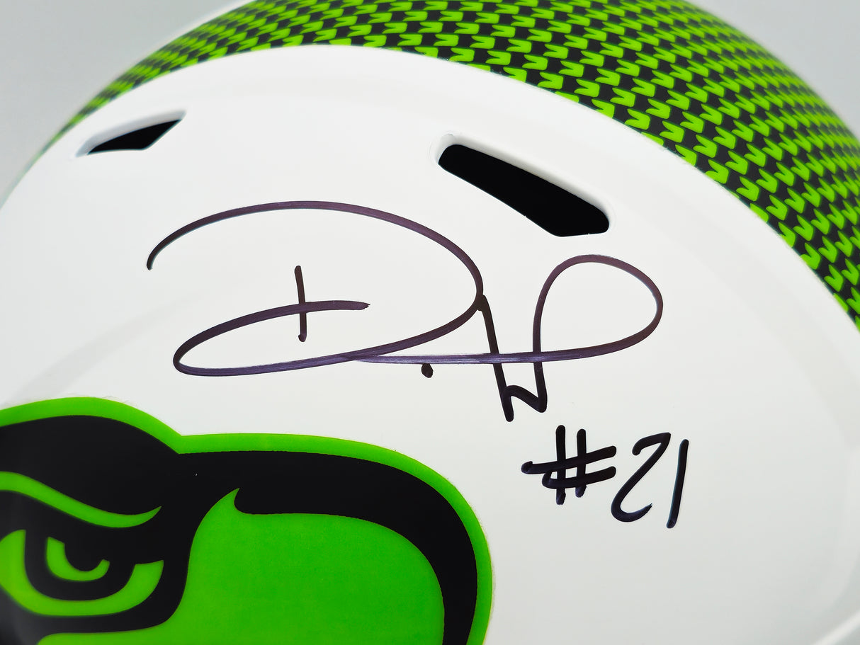 Devon Witherspoon Autographed Seattle Seahawks Lunar Eclipse White Full Size Speed Replica Helmet MCS Holo Stock #235441