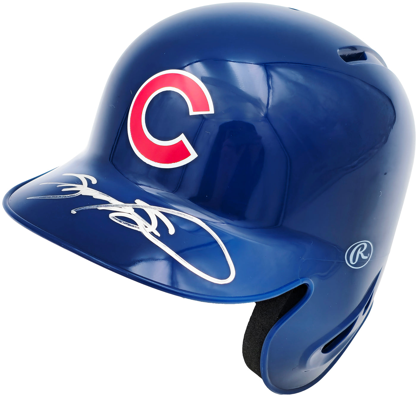 Sammy Sosa Autographed Chicago Cubs Blue Mini Helmet Beckett BAS Witness Stock #235464