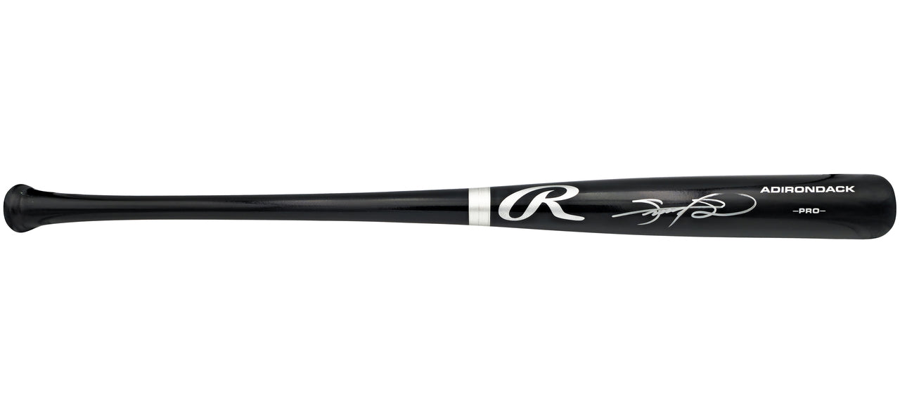 Sammy Sosa Autographed Black Rawlings Adirondack Pro Baseball Bat Chicago Cubs Beckett BAS Witness Stock #235463