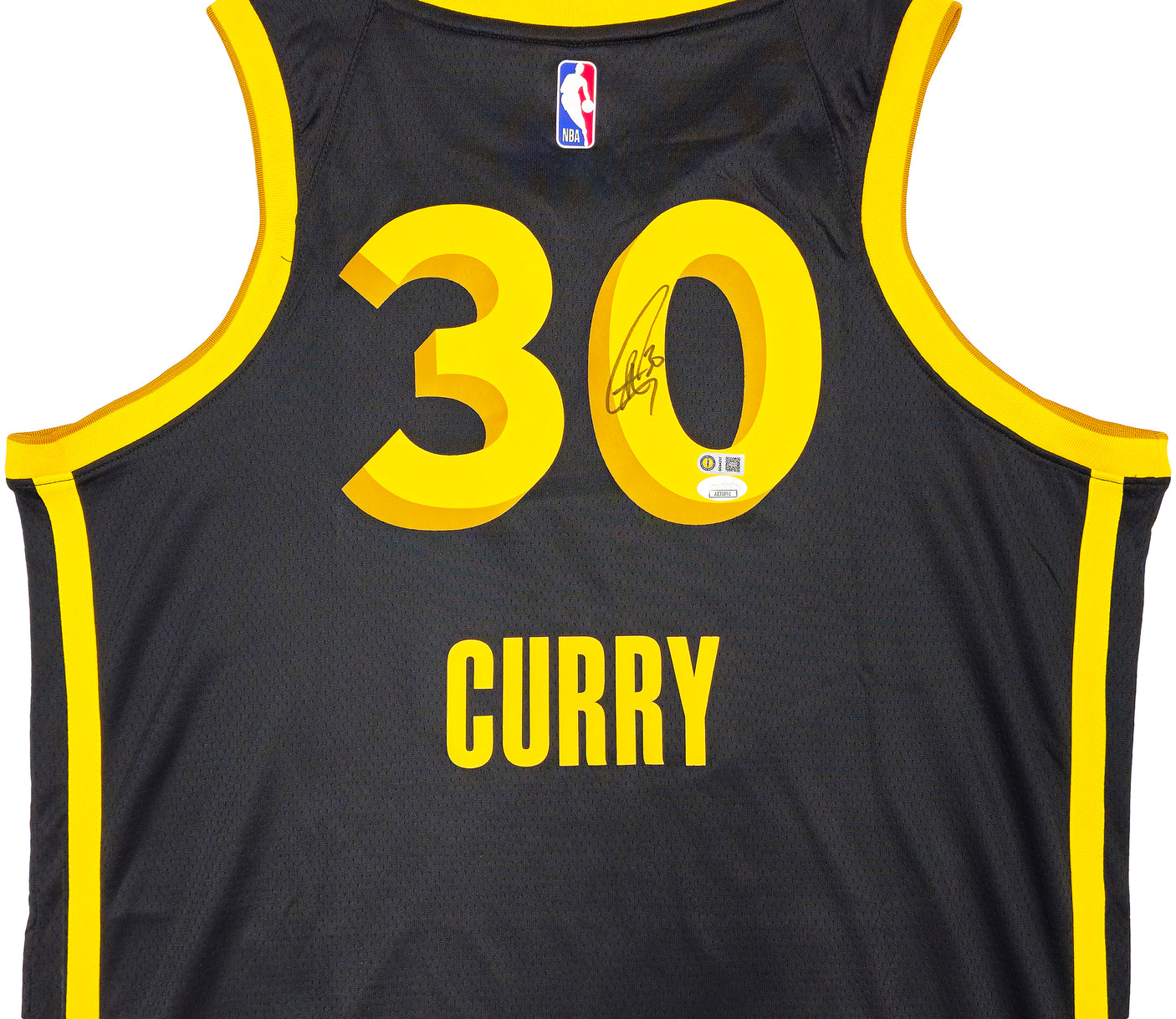 Golden State Warriors Stephen Curry Autographed Black Nike Swingman City Edition Jersey Size 48 JSA Stock #235500