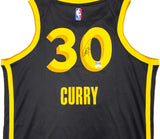 Golden State Warriors Stephen Curry Autographed Black Nike Swingman City Edition Jersey Size 48 JSA Stock #235500