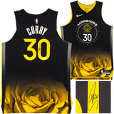 Golden State Warriors Stephen Curry Autographed Black Nike City Edition Jersey Size 48+2 JSA Stock #235473