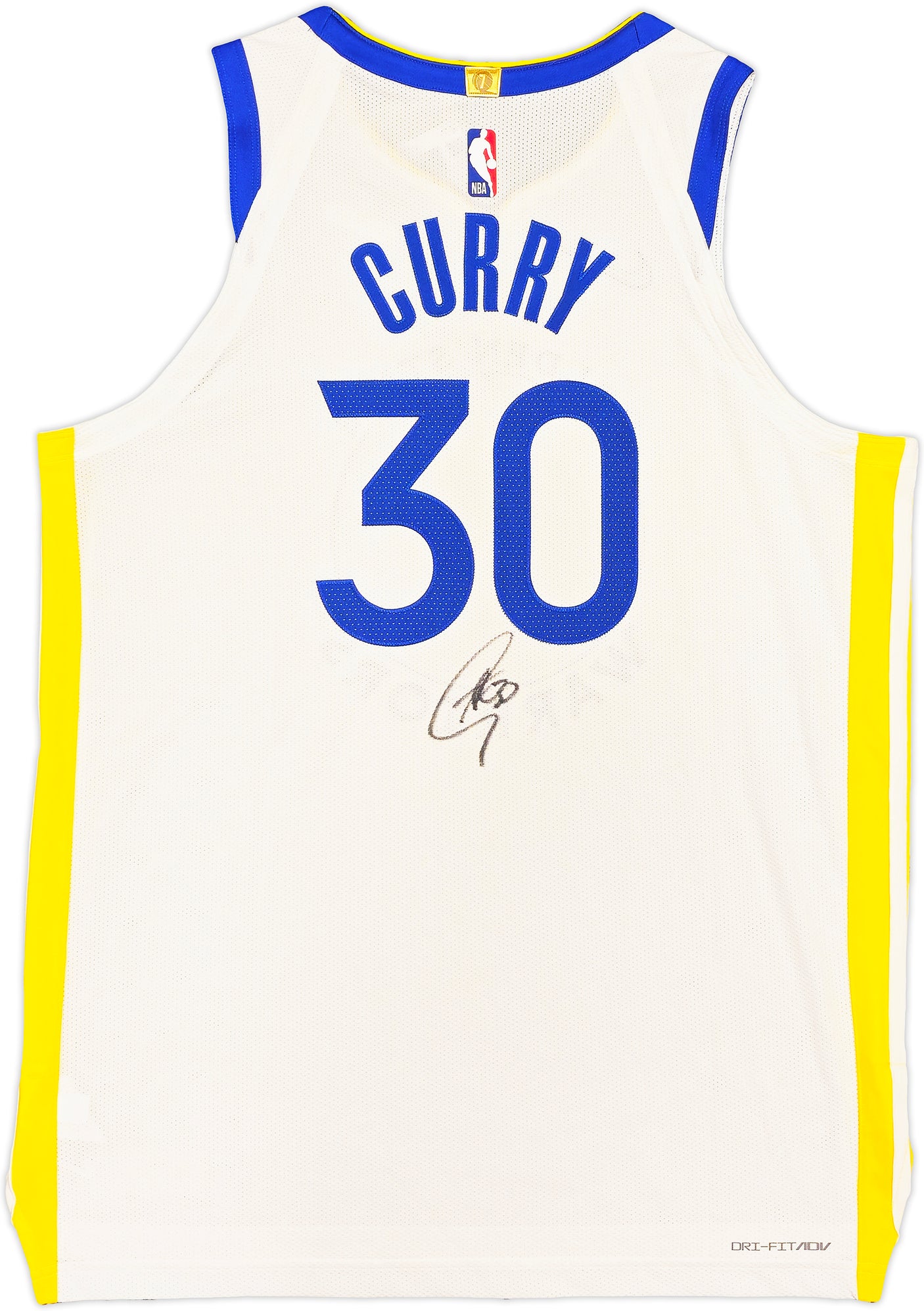 Golden State Warriors Stephen Curry Autographed White Nike Association Edition Jersey Size 48+2 JSA Stock #235471