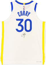 Golden State Warriors Stephen Curry Autographed White Nike Association Edition Jersey Size 48+2 JSA Stock #235471