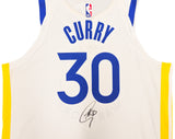 Golden State Warriors Stephen Curry Autographed White Nike Association Edition Jersey Size 48+2 JSA Stock #235471