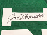 New York Jets Joe Namath Autographed Green Jersey Beckett BAS Witness Stock #235428