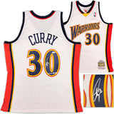 Golden State Warriors Stephen Curry Autographed White Authentic Mitchell & Ness 2009-10 HWC Swingman Rookie Year Jersey Size L "I Can Do All Things ..." JSA Stock #235509