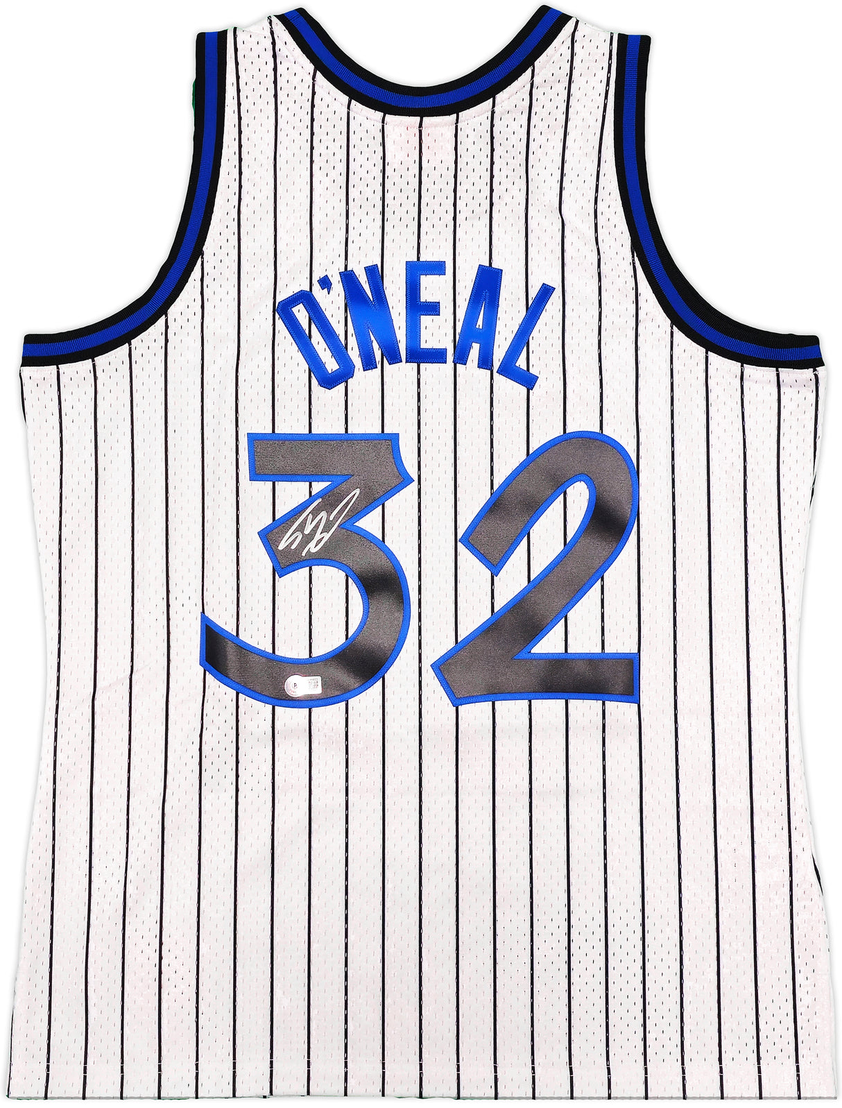 Orlando Magic Shaquille Shaq O'Neal Autographed White Authentic Mitchell & Ness 1993-94 HWC Swingman Jersey Size L Beckett BAS Witness Stock #235517